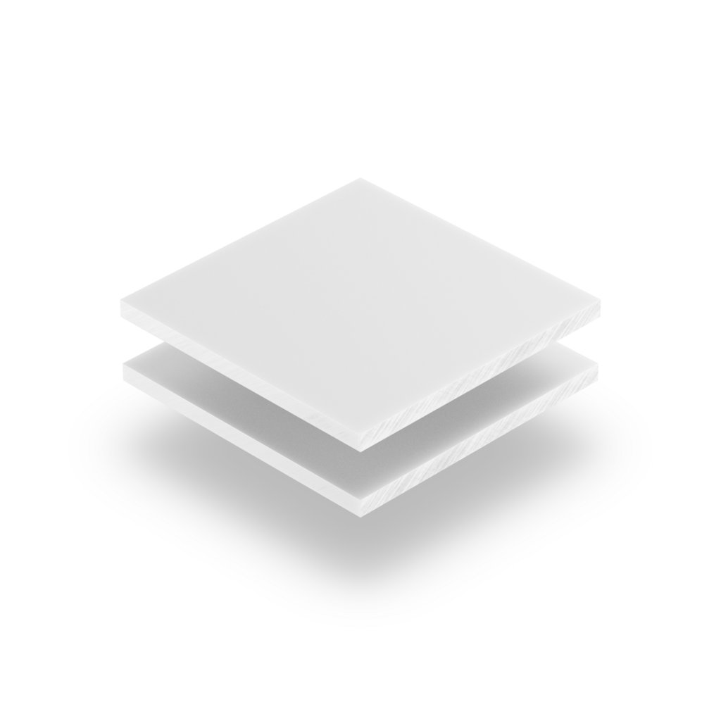 Plexiglass givré Blanc